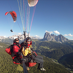 Paragliding tandem dolomites